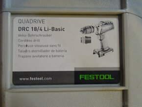 FESTOOL Aku. vrtací šroubovák QuaDrive DRC 18/4 Nový - 5