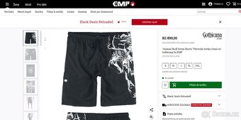 Animal Skull Swim Shorts - Plavky Gothicana by EMP - 5