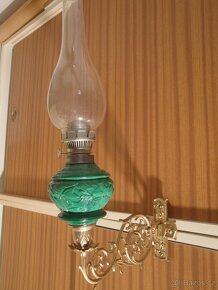 mimořádná akce- stará nástěnná petrolejová lampa - 5