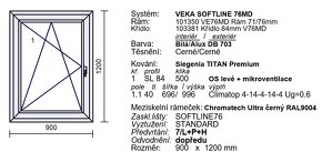 Plastová okna trojsklo Veka Softline 76MD - 5