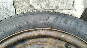 Zimní pneu 185/55 R15 + plech. disky - 5