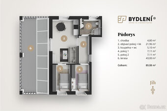 Prodej bytu 3+kk 89m² s velkou terasou - 5