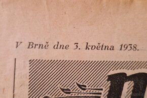 Noviny Nový lid - zabrání Sudet 1938, poněmčení zemí Českých - 5