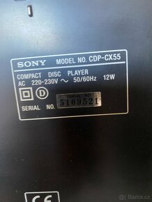 SONY  MODEL NO.CDP-CX55 - 5