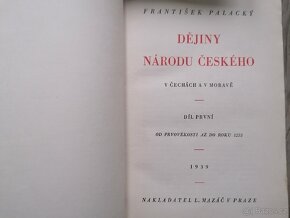 František Palacký - Dějiny Národu Českého 1-6, 1939 - 5