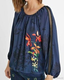 Dámská Dívčí Halenka Top Desigual Carla Peacoat (nová) - 5