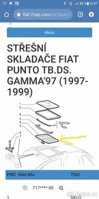 Panel střešního okna Fiat Punto - 5