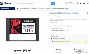 2,5"Kingston DC600M Enterprise 1/2/4 TB - Extrémní životnos - 5