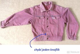Vintage 80s/90s růžová džínová bunda - 5