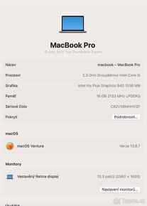 Macbook PRO 13, 16GB RAM,. - 5