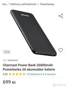 Powerbanka Charmast 26 800mAh - 5