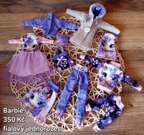 Barbie panenky sady oblečků jednorožci, koně, víly - 5