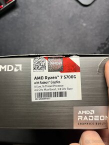 Ryzen 7 5700G [8c/16t, 65W, AM4, Boost 4,5GHz, BOX chladic] - 5