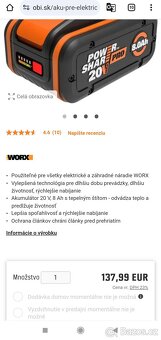 WORX aku bateria 8.0 Aj nova dobra Worx aku - 5