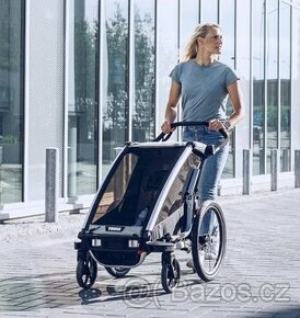 Thule Chariot Lite 2 + kočárkový a bike set - málo používaný - 5