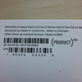 apple watch 9 45mm red all red sport band - 5