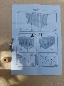 Dětská postýlka, 3x použita s kokosovou matraci - 5