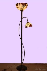 Stojací Tiffany lampa - nová, 2 stínidla - 5