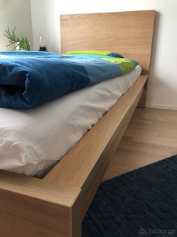 Postel 90x200 Ikea Malm + 3 zónový rošt Lönset - 5