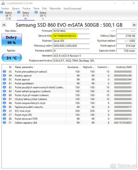 Samsung 860 EVO - mSATA - 500GB redukce na 2.5" disk #1 - 5