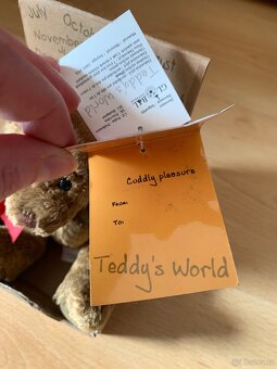 Teddy’s World hnědý medvídek s červenou mašlí - 5