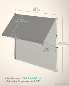 Nová balkónová markýza 350x130cm - 5