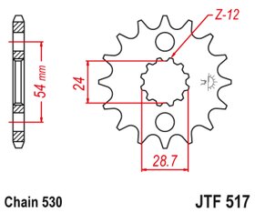 Řetězové kolečko JT JTF 517-16 - 5