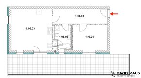 Pronájem bytu 2+kk (87 m2) s terasou a  parkovacím stáním, u - 5