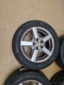 Alu kola 6.5Jx16 ET 45, 5x112, pneu 205/55 R16 91V Continent - 5