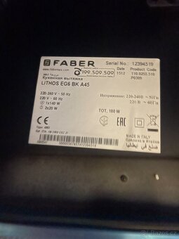 nová digestoř FABER lithos EG6 bk A45 - 5