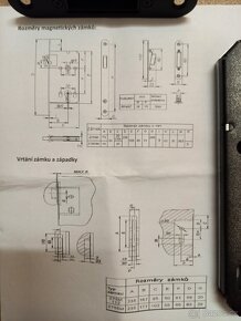 Magnetický zadlabací zámek do dveří, 72 mm - 5