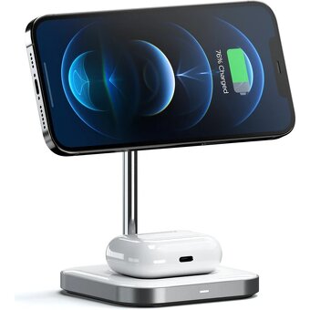 Satechi 2-in-1 Magnetic Wireless Charging Stand - 5