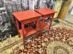 2x hezké červené noční stolky IKEA HEMNES - 5