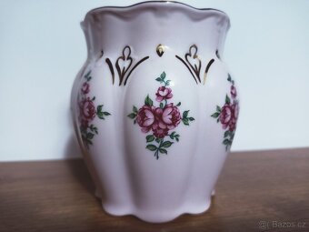 2x hrnek z růžového porcelánu s květy pivoňky - 5