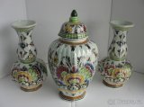 Vázy 3ks - holandský porcelán - Polychroom - 6