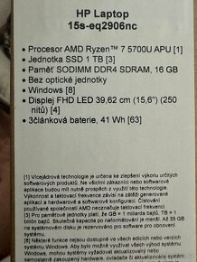 Notebook HP 15s-eq2906nc + taška - 6