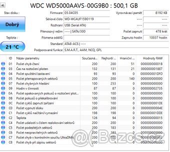 SATA 3,5" disky, odzkoušené, uvedená cena je za vše - 6