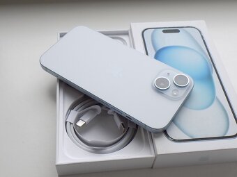 APPLE iPhone 15 256GB Blue - ZÁRUKA - TOP STAV - 6