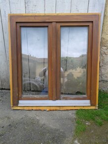 6 kusů - Dřevěné okno 92 x 98 cm - 6