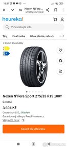 Nové letní pneu Nexen N Fera Sport 275/35/R19 DOT 10/24 - 6