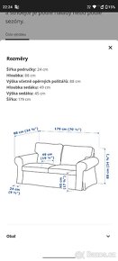 2místná ne rozkládací pohovka IKEA. - 6