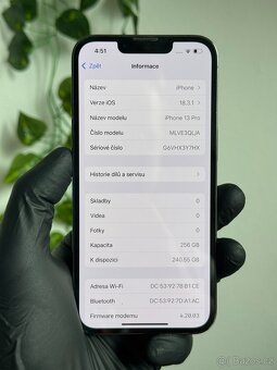 iPhone 13 Pro 256GB černý - 100% baterie - 6