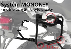 Sada bočních/zadních motokufru 2x42L - monokey - TOP - 6