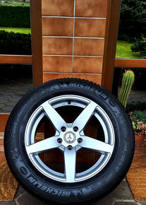 zimné alu R17 5x112 Mercedes S, + pneu Michelin 245/55, 0 km - 6