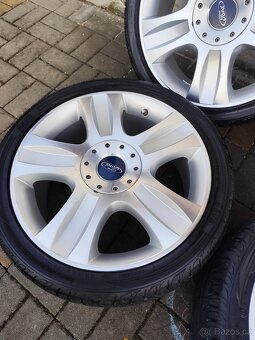 ALU 5x108 r18 FORD + LETNÍ PNEU - PĚKNÁ SADA - 6