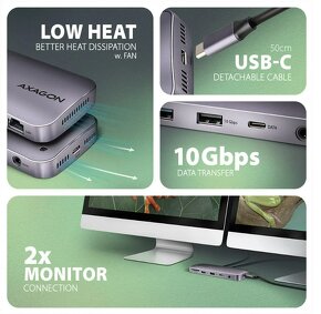 AXAGON HMC-12GM2, USB-C  hub, slot na m.2 ssd - 6