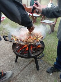 Pánev Wok na gril, ohniště, camping - 6