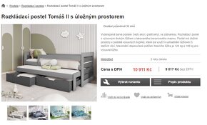 Rozkládací dětská postel Tomáš II s úložným prostorem - 6