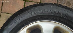 Kola 15, 4x hliník PEUGEOT,CITROEN ,zimní pneu 195/65R15 - 6