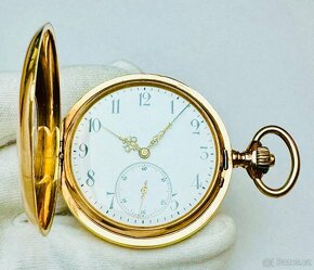 14K ZLATÉ PÁNSKÉ KAPESNÍ HODINKY UNION GLASHÜTTE S ETUI - 6